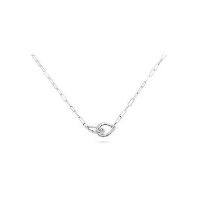 Collier Agatha Gemini en argent rhodié