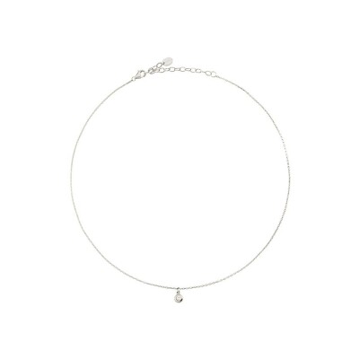 Collier Agatha Odéon en argent rhodié et oxyde de zirconium