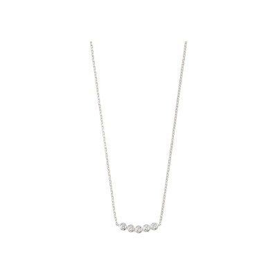 Collier Agatha Odéon en argent rhodié et oxydes de zirconium