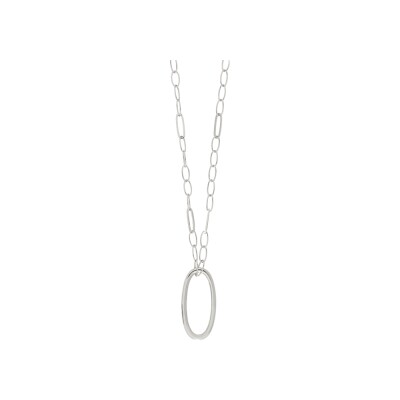 Collier Agatha Chain en laiton rhodié