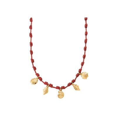 Collier Agatha Calypso en laiton doré