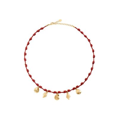 Collier Agatha Calypso en laiton doré