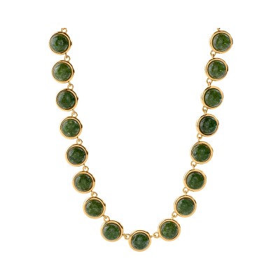 Collier Agatha Batignolles en laiton doré et quartz
