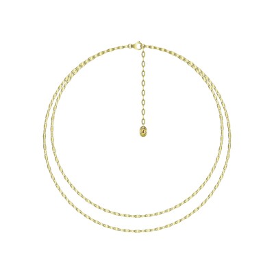 Collier Agatha Jussieu en laiton doré