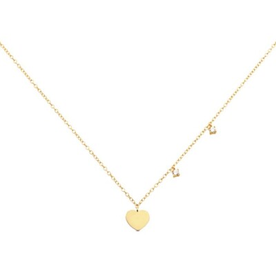 Collier Agatha Corazon en argent doré et oxyde de zirconium