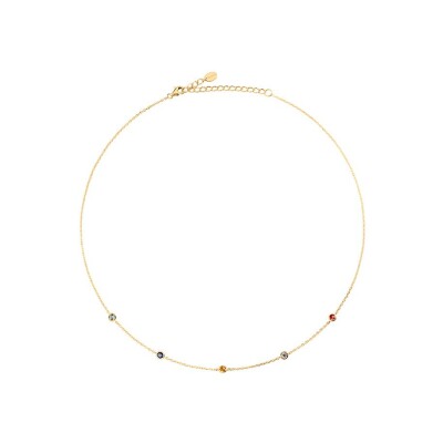 Collier Agatha Brillant en argent doré, 40 cm