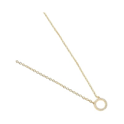 Collier Agatha Rondou en argent doré et oxydes de zirconium