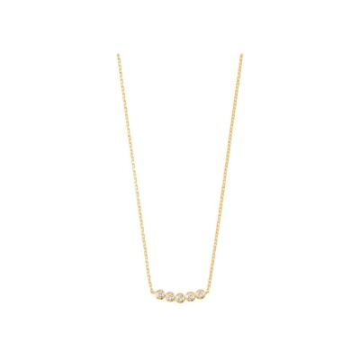 Collier Agatha Odéon en argent doré et oxydes de zirconium