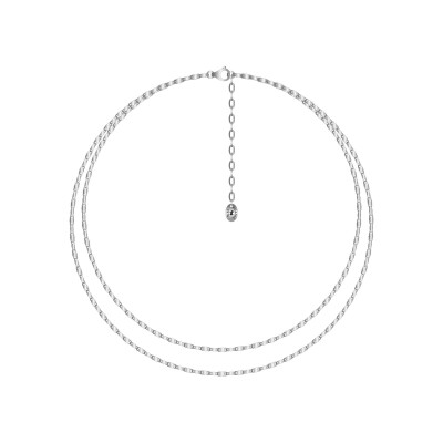 Collier Agatha Jussieu en laiton rhodié