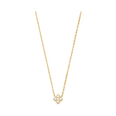 Collier Agatha Beloved en argent doré et oxyde de zirconium