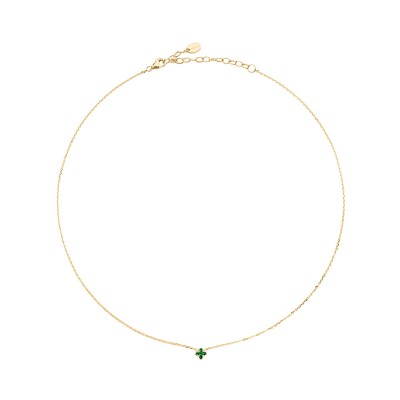 Collier Agatha Beloved en argent doré et oxyde de zirconium