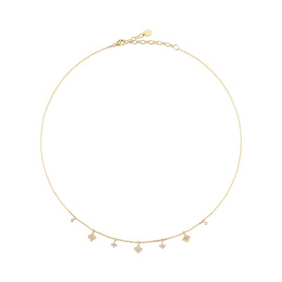 Collier Agatha Beloved en argent doré et oxyde de zirconium