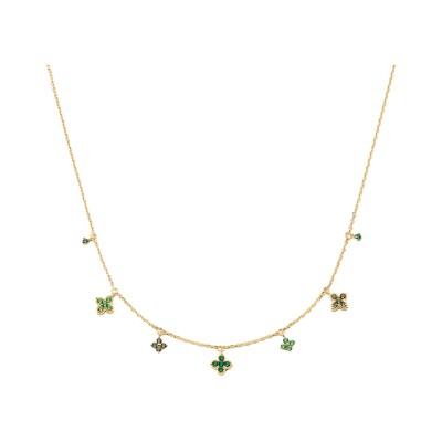 Collier Agatha Beloved en argent doré et oxyde de zirconium