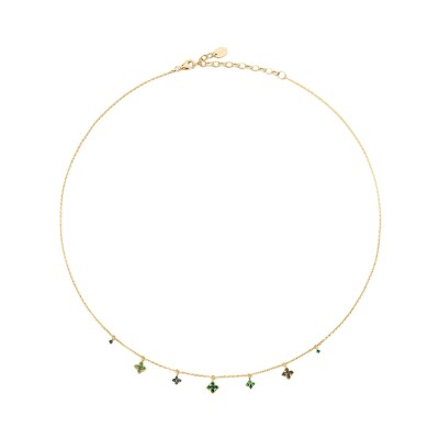 Collier Agatha Beloved en argent doré et oxyde de zirconium
