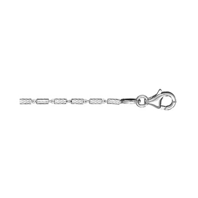 Collier fantaisie argent 42cm