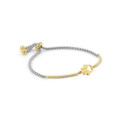 Bracelet Nomination Italy Milleluci en or jaune, acier et cristaux, oxyde de zirconium