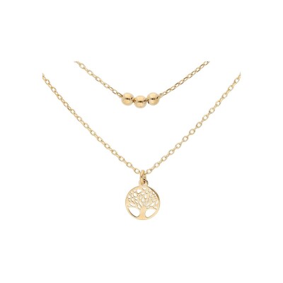 Collier Arbre de vie en argent doré