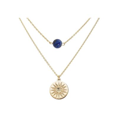 Collier en argent doré et lapis lazuli