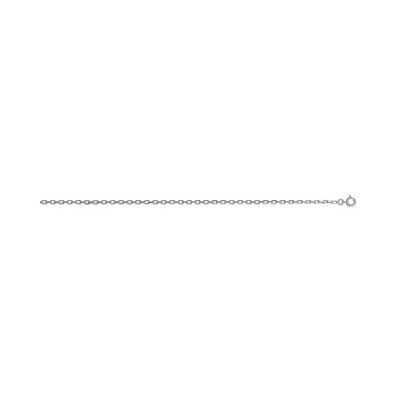 Chaîne forçat 2.5mm en argent rhodié, 60cm