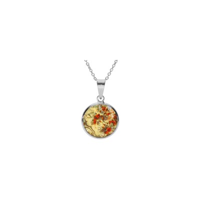 Collier en argent rhodié et verre de Murano
