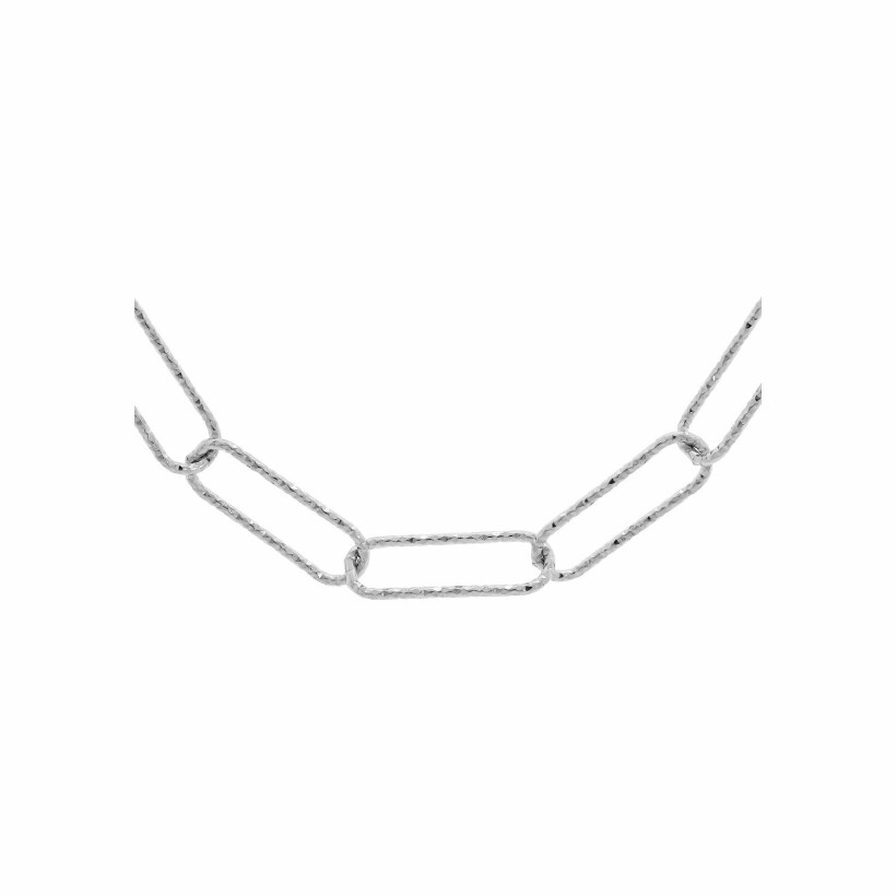 Collier argent rhodié 40+5cm