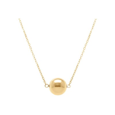 Collier argent doré boule 10mm 41+3cm