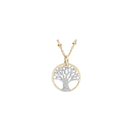 Collier arbre de vie en argent doré