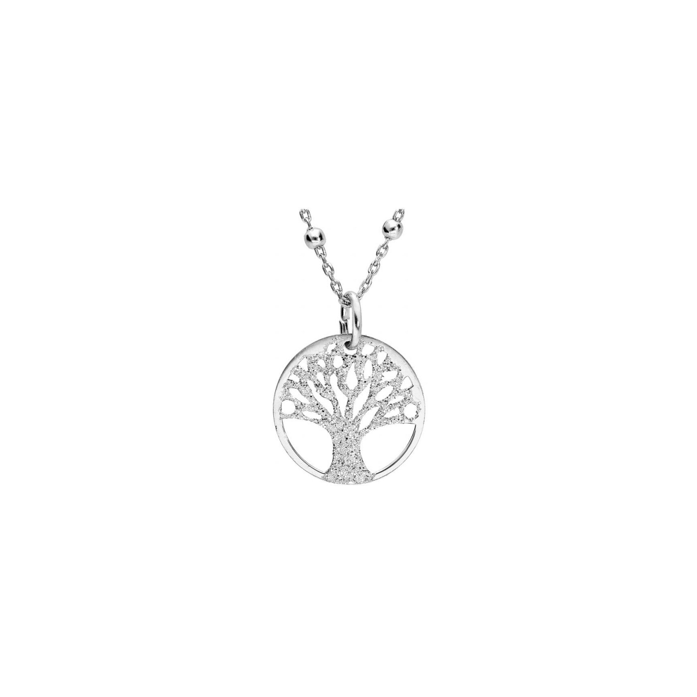 Collier arbre de vie en argent rhodié