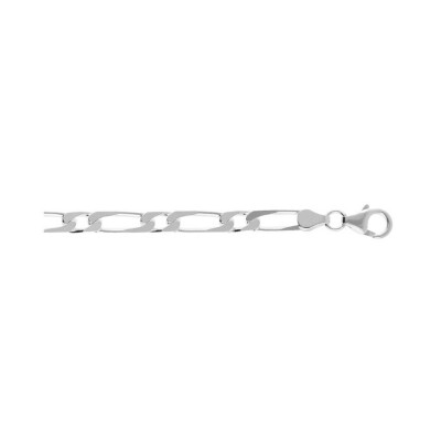 Chaîne 1+1 4mm 50cm argent - vieil argent