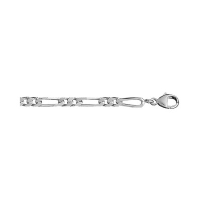 Chaîne 1+2 4mm 50cm argent - vieil argent