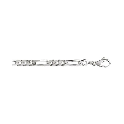 Chaîne 1+3 4mm 50cm argent - vieil argent