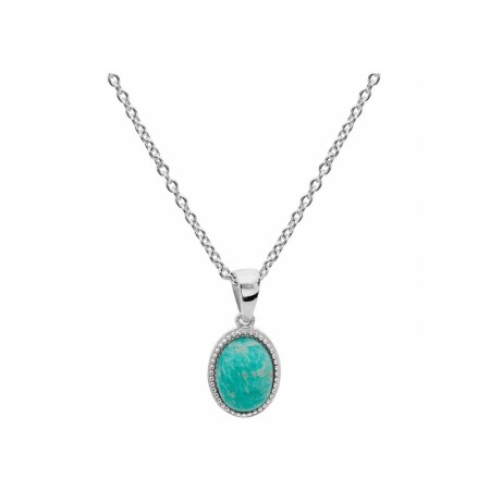 Collier en argent et amazonite