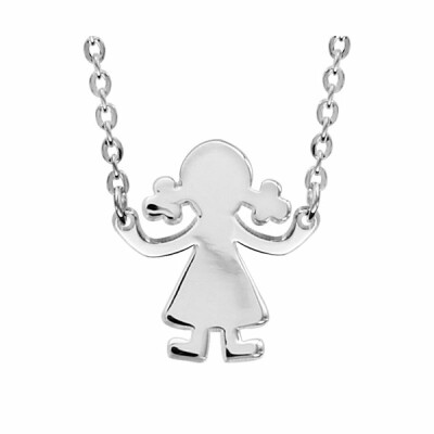 Collier argent passive fille 40+4cm
