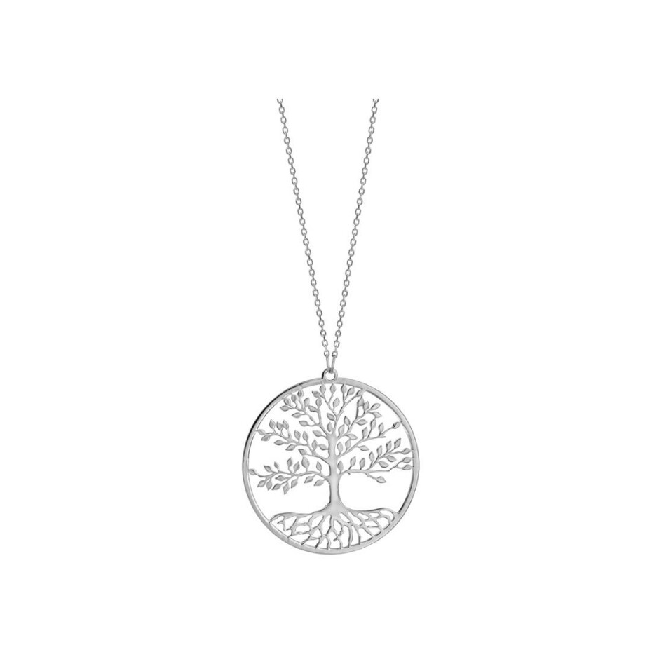 Collier arbre de vie en argent rhodié