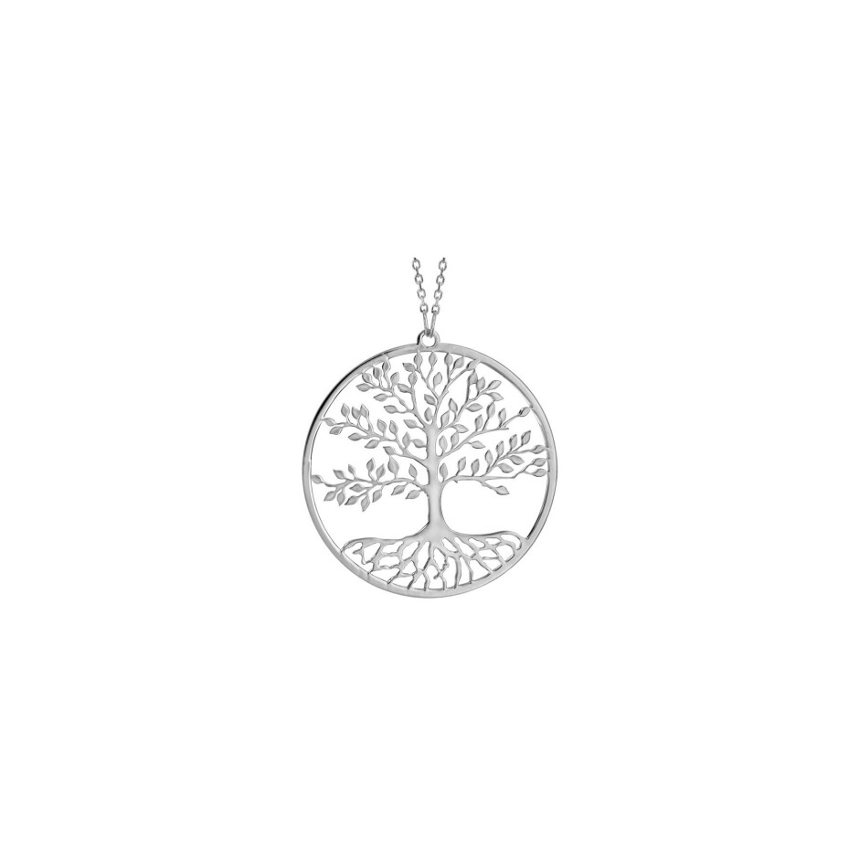 Collier arbre de vie en argent rhodié