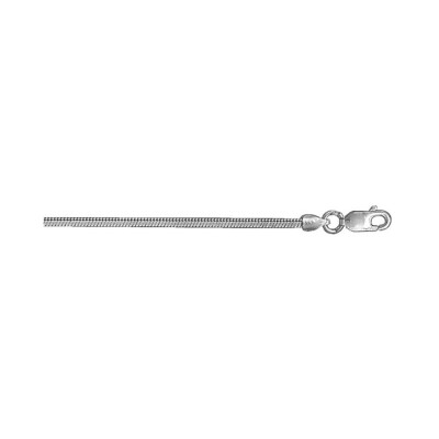 Collier argent serpentine carré 1,6x1,6 en 45cm
