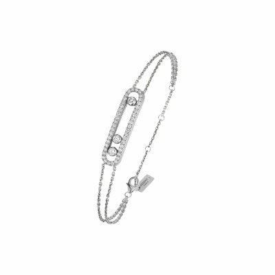 Bracelet Messika Move Classique pavé en or blanc et diamants