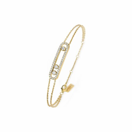 Messika Move Pavé bracelet, yellow gold, diamonds