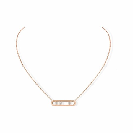 Messika Move Classique necklace, rose gold, diamonds