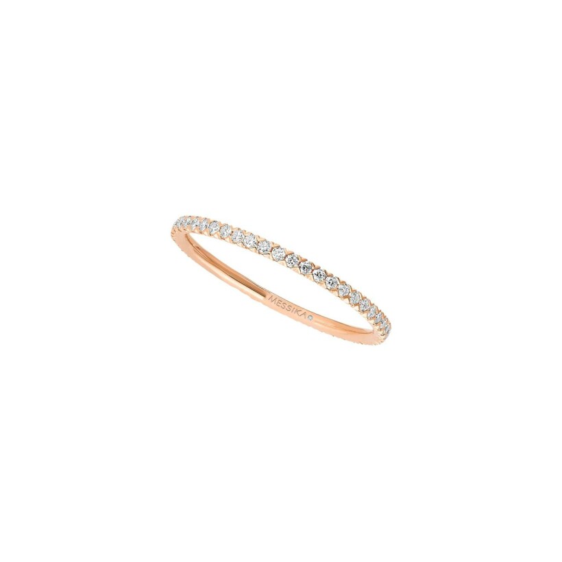 Messika Gatsby Joaillerie pave S ring, rose gold, diamonds
