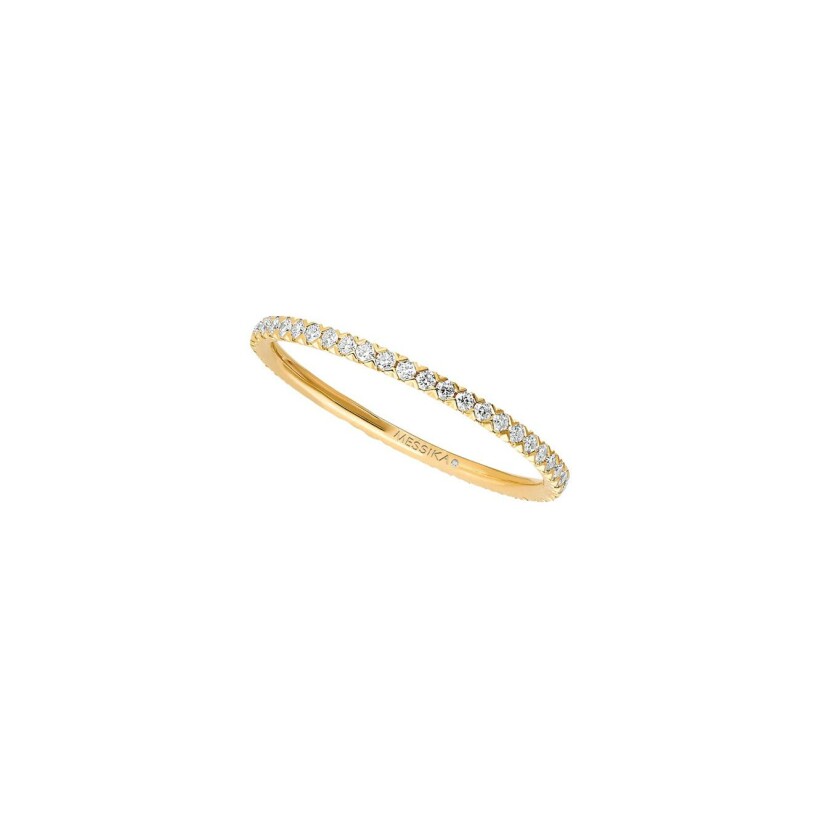 Messika Gatsby Joaillerie pave S ring, yellow gold, diamonds