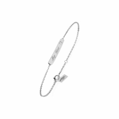 Bracelet Messika My First Diamond en or blanc et diamants