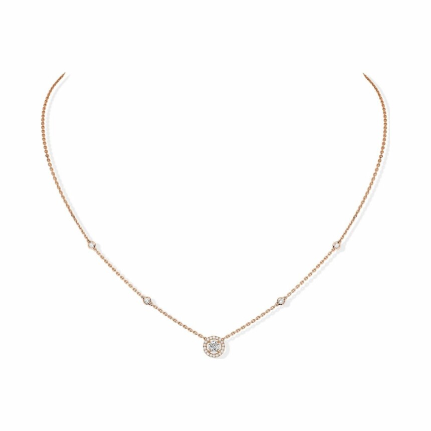 Messika Joy necklace, rose gold, diamonds