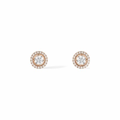 Boucles d'oreilles Messika Joy en or rose et diamants