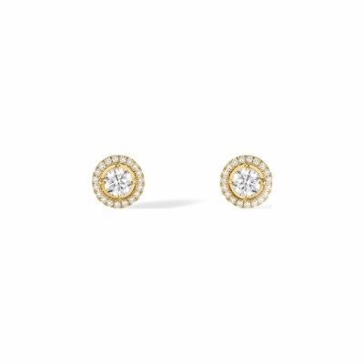 Boucles d'oreilles Messika Joy en or jaune et diamants 2x0.25ct