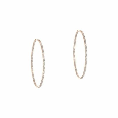 Messika S creole earrings, rose gold and diamonds