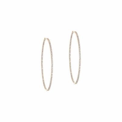 Messika M creole earrings, rose gold, diamonds