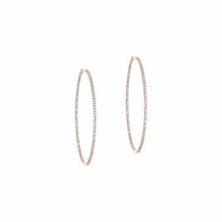 Messika M creole earrings, rose gold, diamonds