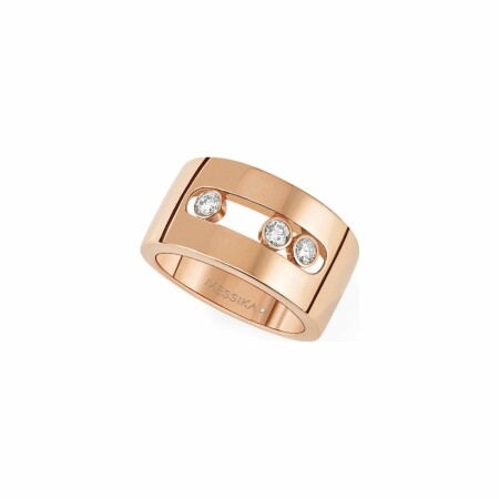 Bague Messika Move Joaillerie en or rose et diamants