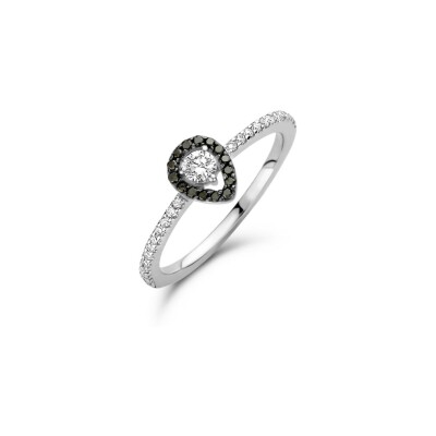 Bague One More Salina en or blanc, diamants et diamants noir